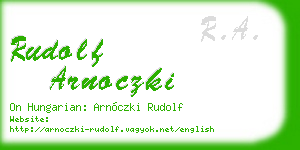 rudolf arnoczki business card